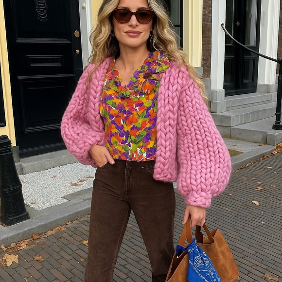 *Free with Purchase* Y2K Crinkle Tank Top Ruffle Colorful Floral Abstract - Picture 1 of 13